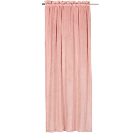 dusky pink velvet side wall curtain