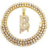 Amazon.com: HH Bling Empire Hip Hop Iced Out Gold Faux Diamond Bubble Dripping Full Name Letters Tennis Chain 20 Inch (Slatt): Jewelry
