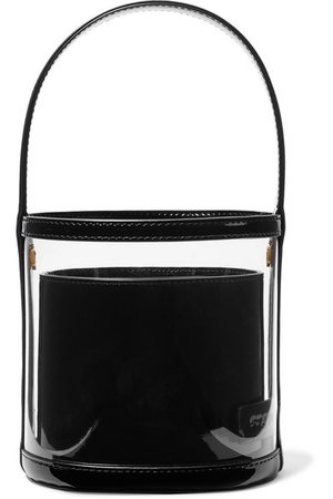 STAUD | Bissett PVC and patent-leather bucket bag | NET-A-PORTER.COM