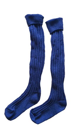 blue knee socks