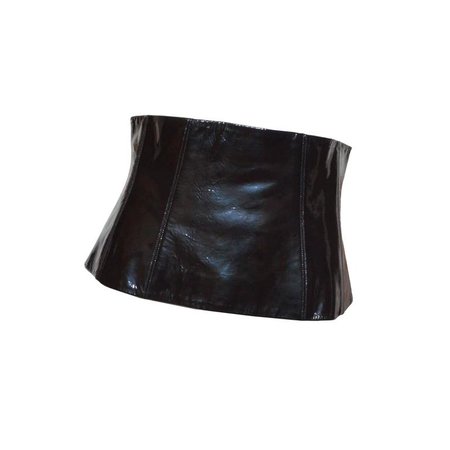 Chanel 01A Patent Lambskin Leather Corset Belt | HushHush.com