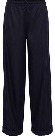Wool And Cashmere-blend Twill Wide-leg Pants
