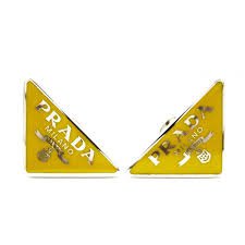 yellow prada earrings
