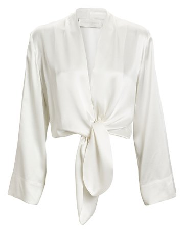 Michelle Mason | Silk Kimono Sleeve Blouse | INTERMIX®