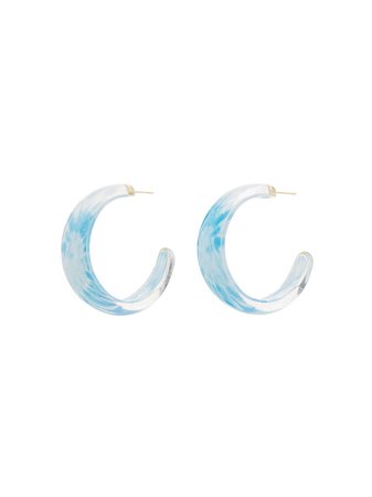 Alison Lou Tie-Dye Jelly Hoop Earrings TIEDYELOUCITEBLUE Blue | Farfetch