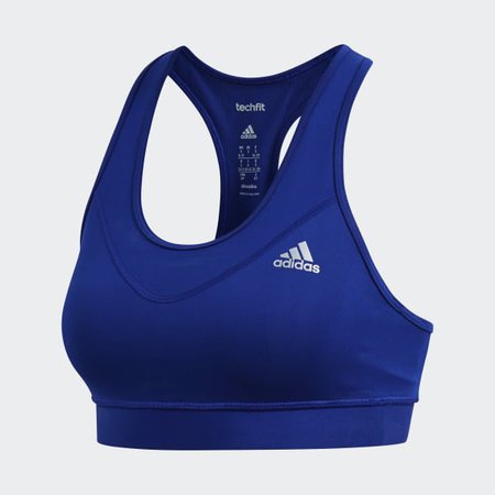 blue Adidas sports bra