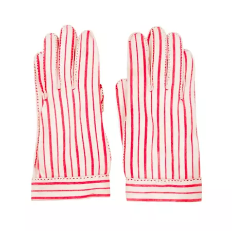 60s Hermes for "Wear Right" Red and White Striped Gloves Size 6 For Sale at 1stDibs | wear right gloves, red and white striped gloves, black and white striped gloves
