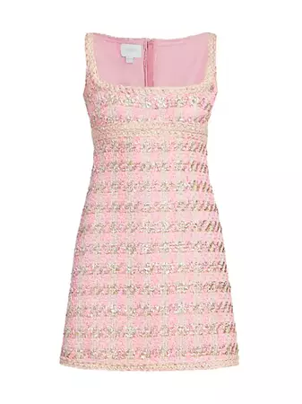 Shop Giambattista Valli Sleeveless Tweed Minidress | Saks Fifth Avenue