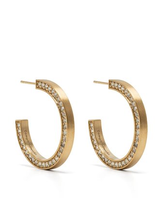 Completedworks topaz-embellished hoop earrings