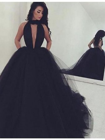Long Black Ball Gown Prom Dresses Party Evening Gowns 99602262