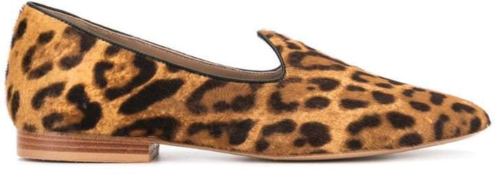Le Monde Beryl leopard fur loafers