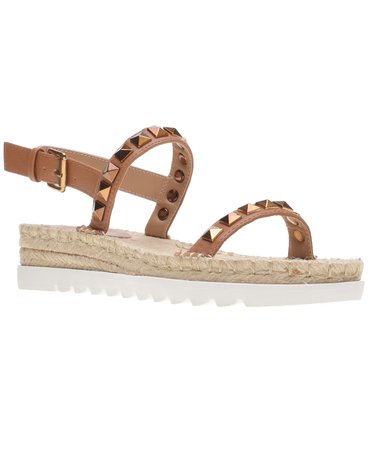 brown Wild Pair Yelenah Studded Espadrille Sandals, Created for Macy's & Reviews - Sandals - Shoes - Macy's