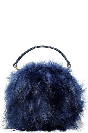 blue purses fur - Google Search
