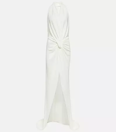 Bridal Aspasia Halterneck Gown in White - Costarellos | Mytheresa