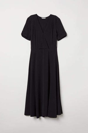 Creped Dress - Black
