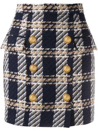 Balmain Tweed high-waist Skirt - Farfetch
