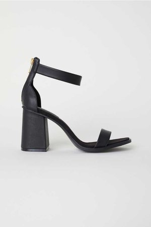 Босоножки на каблуке - Черный - Женщины | H&M RU