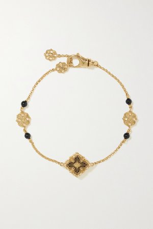Rose gold Opera Tulle 18-karat rose gold onyx bracelet | Buccellati | NET-A-PORTER