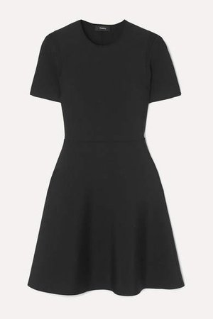 Stretch-knit Mini Dress - Black