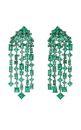 Emerald Cascade Earrings By Anabela Chan | Moda Operandi