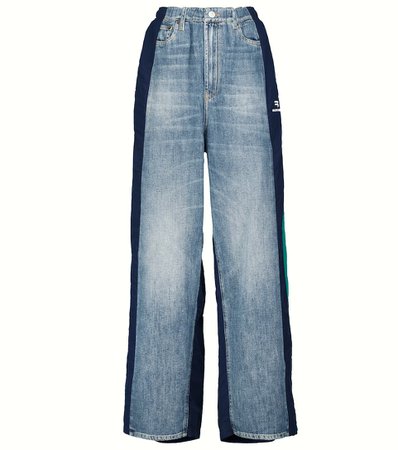 Balenciaga - High-rise wide-leg jeans | Mytheresa