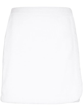 Cotton-Terry Wrap Skirt 6DOLCESKIRT White | Farfetch