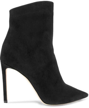 Helaine 100 Suede Ankle Boots - Black