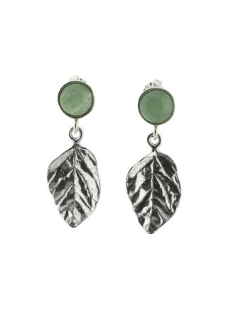 Sterling Silver Earrings | Jadeite Leaves - Headcovers.com