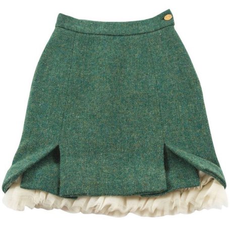 Vivienne Westwood green tweed skirt