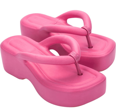 hot pink flip flops