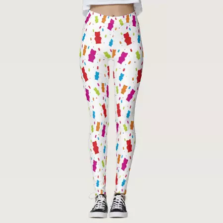 Colourful Gummy Bear Dot Pattern Leggings | Zazzle.co.nz