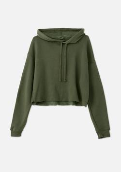 Lalisa crop green hoodie
