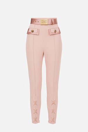 Elisabetta Franchi trousers with satin inserts