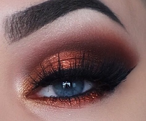 Copper / Black Eye Makeup
