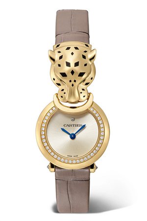 Cartier | La Panthère 18-karat gold, alligator and diamond watch | NET-A-PORTER.COM