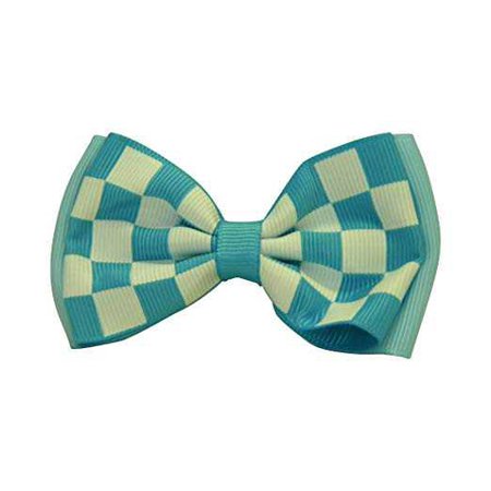 Amazon.com : Light Blue Checkered Hair Bow for Girls Hair Clip Bows : Beauty