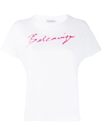 Balenciaga Signature Logo T-Shirt | Farfetch.com