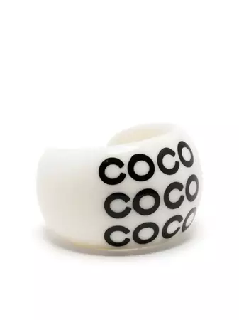 CHANEL Pre-Owned 2001 Coco Print Ring - Farfetch