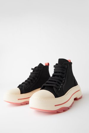 THICK SOLE LACED HIGH TOPS | ZARA United States