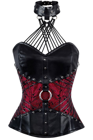 Black and Red Goth Corset