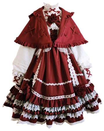 Lolita red riding hood dress