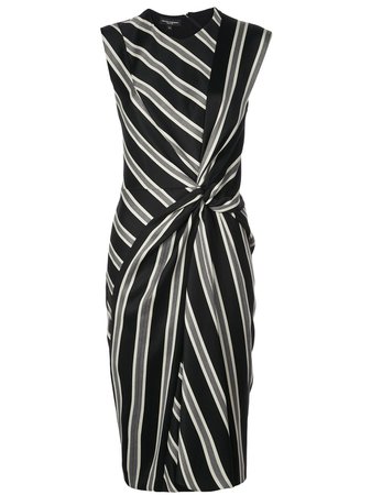 Narciso Rodriguez Stripe Pattern Knot Dress - Farfetch