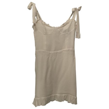 Mini dress Reformation White size 10 UK in Viscose - 8514466