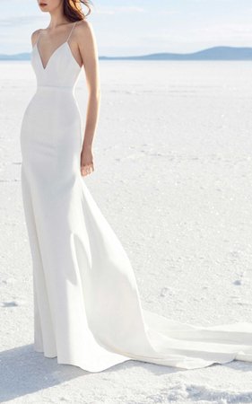 Cameron Satin Trumpet Gown by Alex Perry Bride