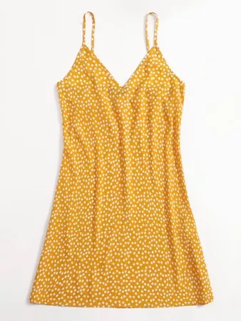 Ditsy Floral Cami Dress | SHEIN USA yellow
