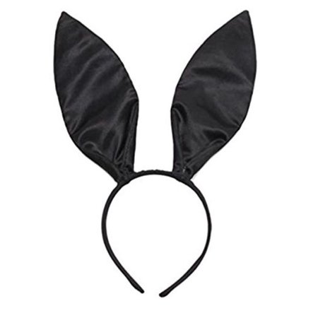 Black Satin Bunny Ears