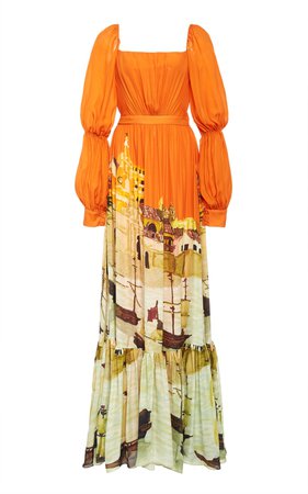 Getzemani Silk-Georgette Maxi Dress by Andres Otalora | Moda Operandi