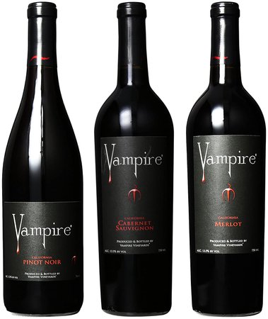 Vampire Vineyards Blood Red Mixed Pack Wines, 3 x 750 mL at Amazon's Wine Store