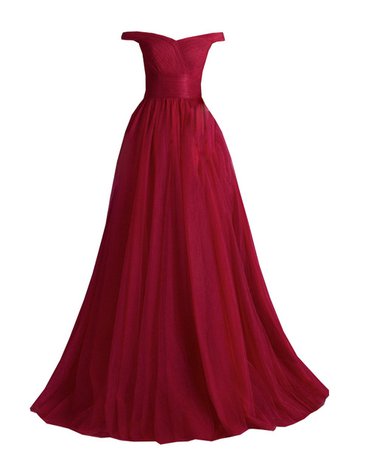 Dress long red