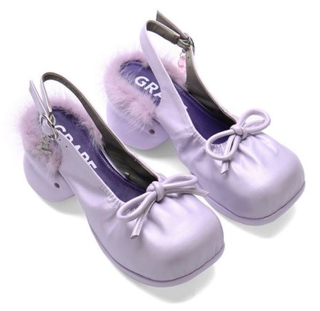GRAPE purple platform sandals ‘ballerina’